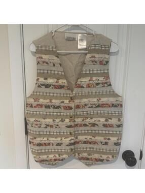 CASEY & MAX Women's Floral, Lace and Striped Vest Size L
